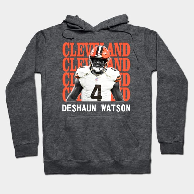 Cleveland Browns Deshaun Watson 4 Hoodie by Thejockandnerd